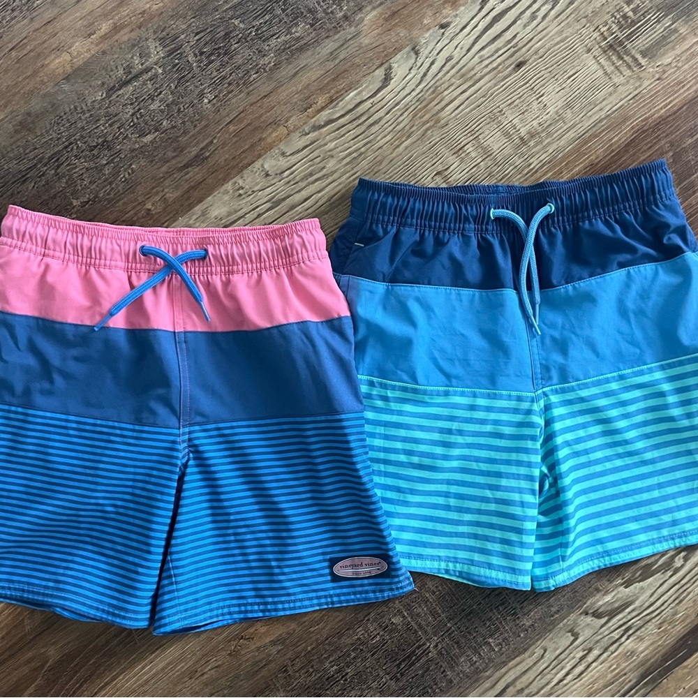 Two pair vineyard vines boys swim trunks small 8-10